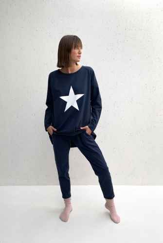 Robyn Top Navy with White Star by ChalkUK